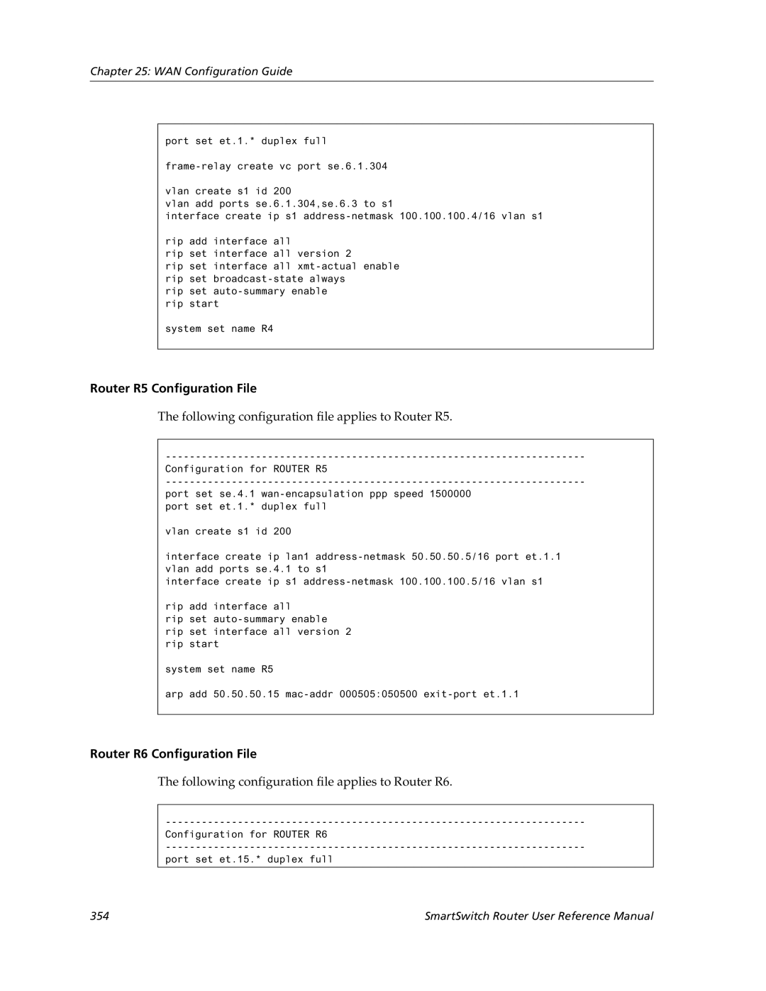 Cabletron Systems 9032578-05 manual Router R5 Configuration File, Following configuration file applies to Router R5 