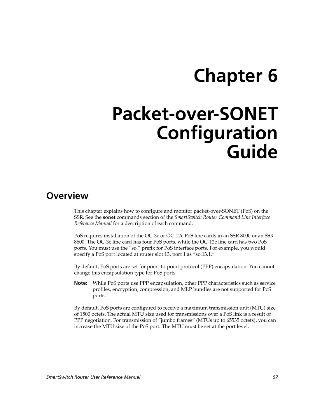 Cabletron Systems 9032578-05 manual Chapter Packet-over-SONET Configuration Guide, Overview 