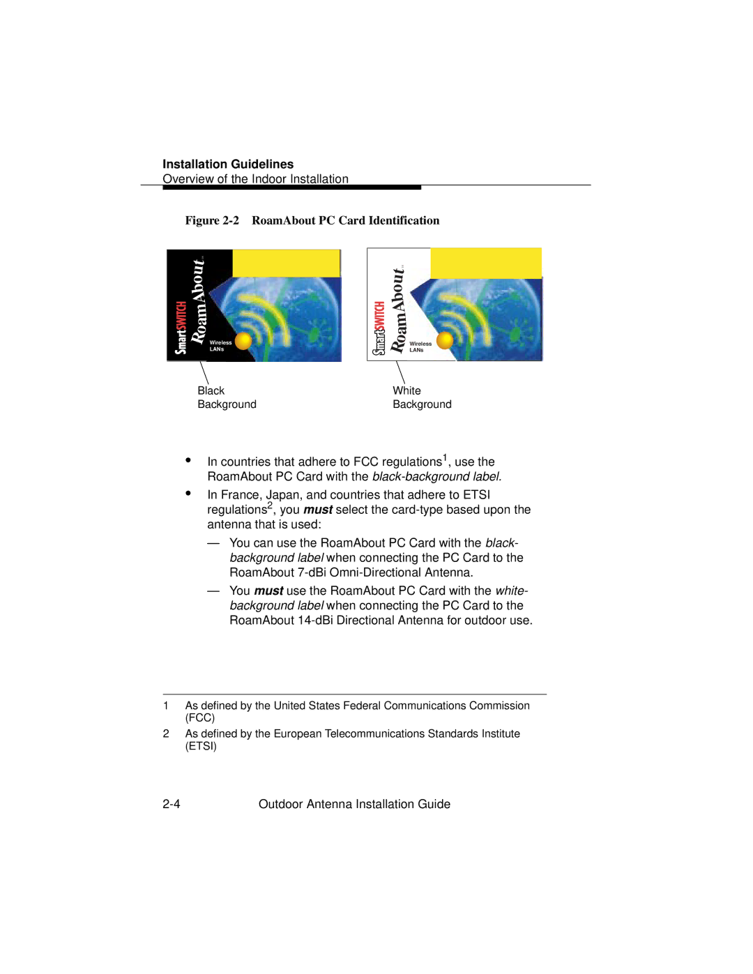 Cabletron Systems 9033073 manual RoamAbout PC Card Identification 