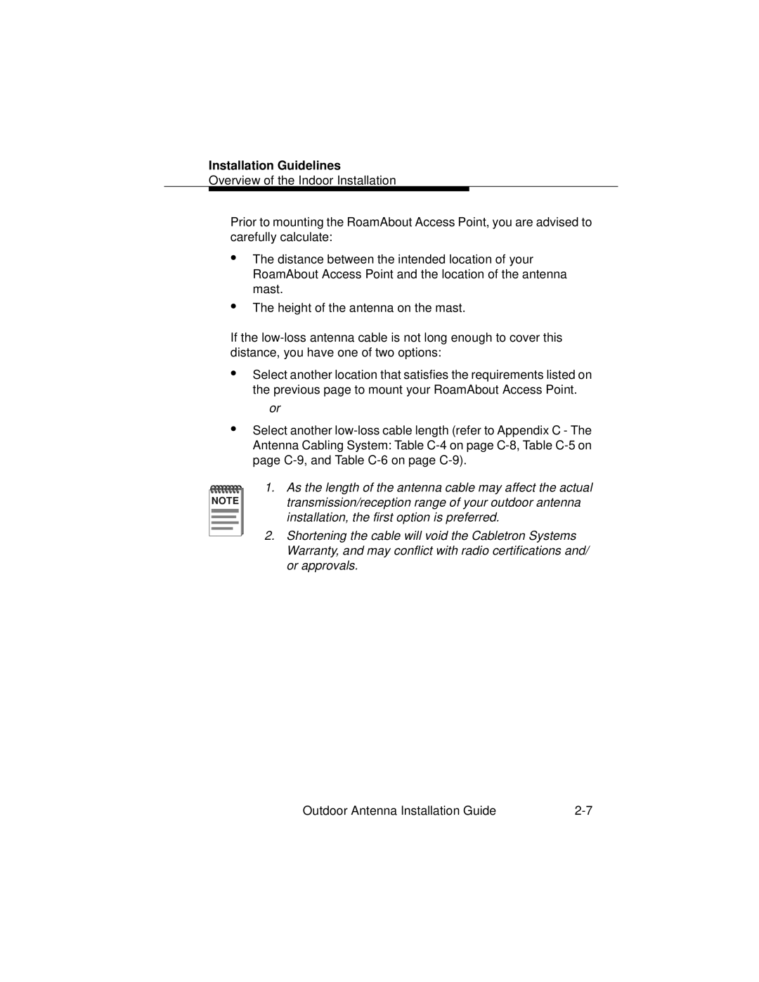 Cabletron Systems 9033073 manual Installation Guidelines 