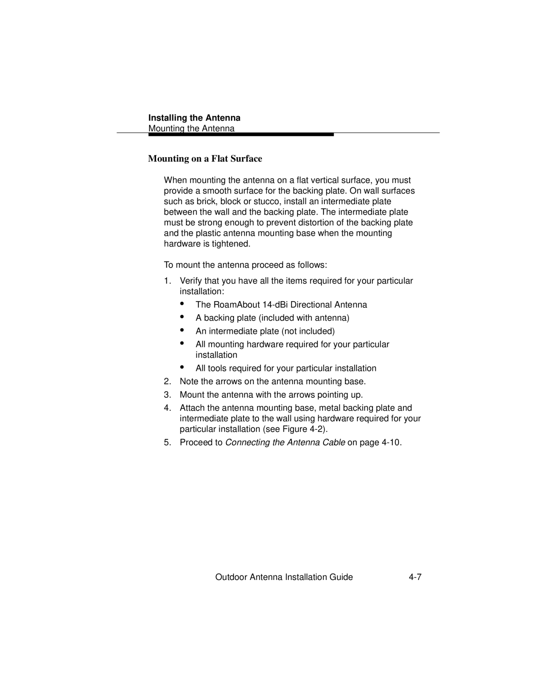 Cabletron Systems 9033073 manual Mounting on a Flat Surface 