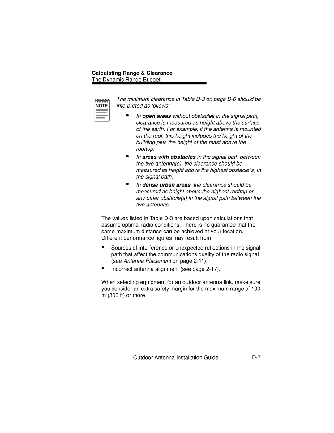 Cabletron Systems 9033073 manual Calculating Range & Clearance 