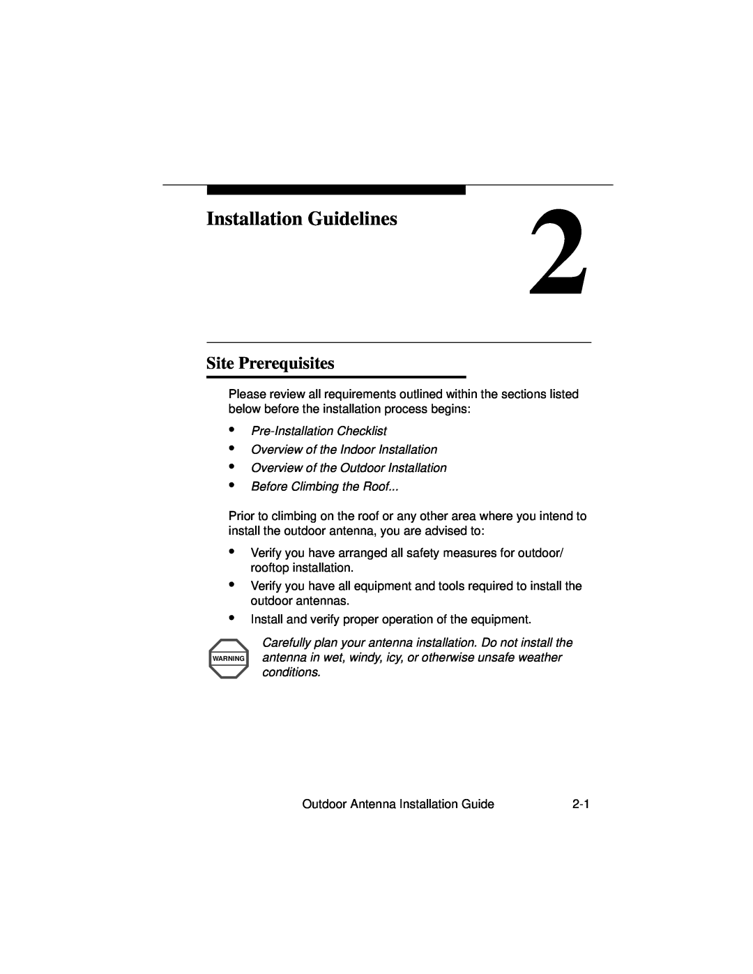 Cabletron Systems 9033073 manual Installation Guidelines, Site Prerequisites 