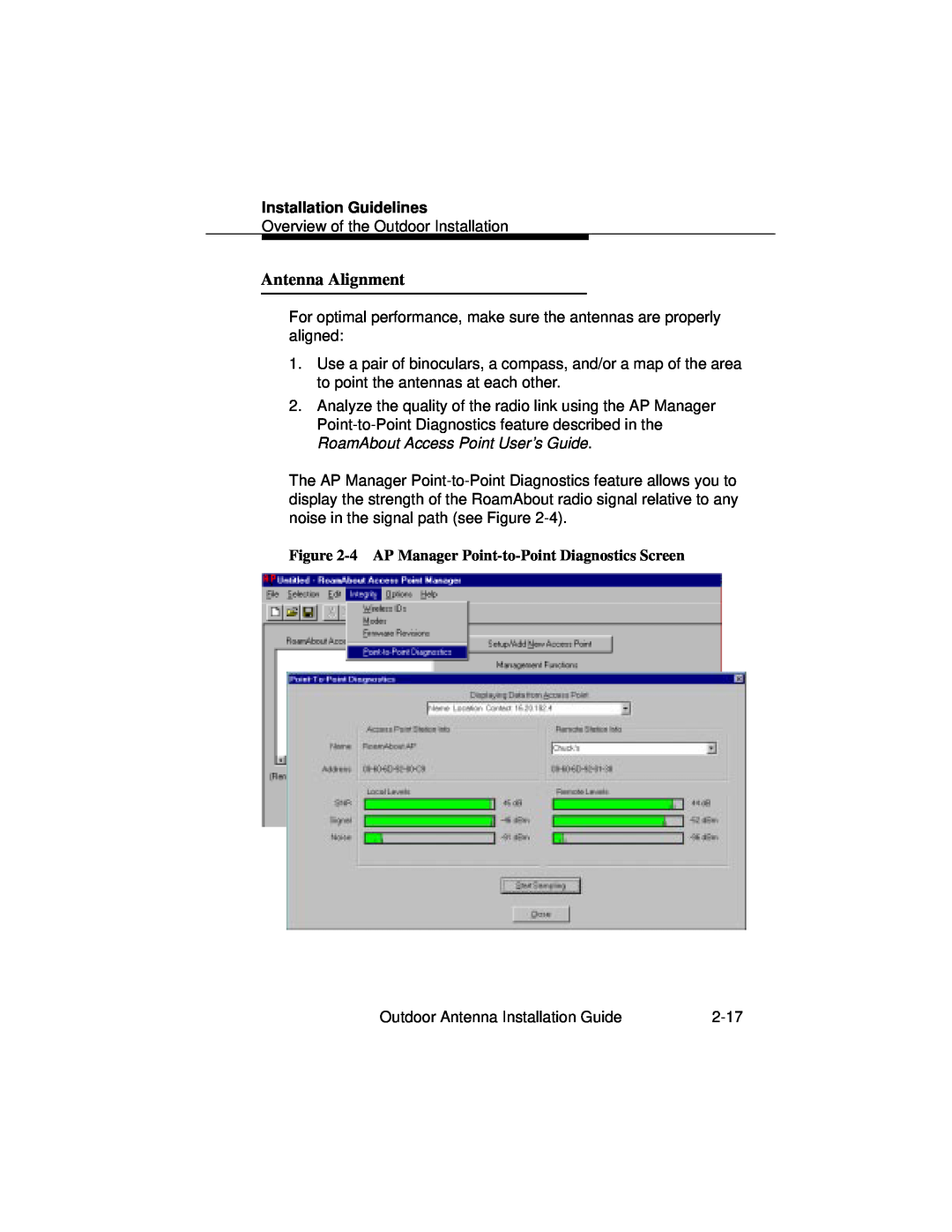 Cabletron Systems 9033073 manual Antenna Alignment, Installation Guidelines 