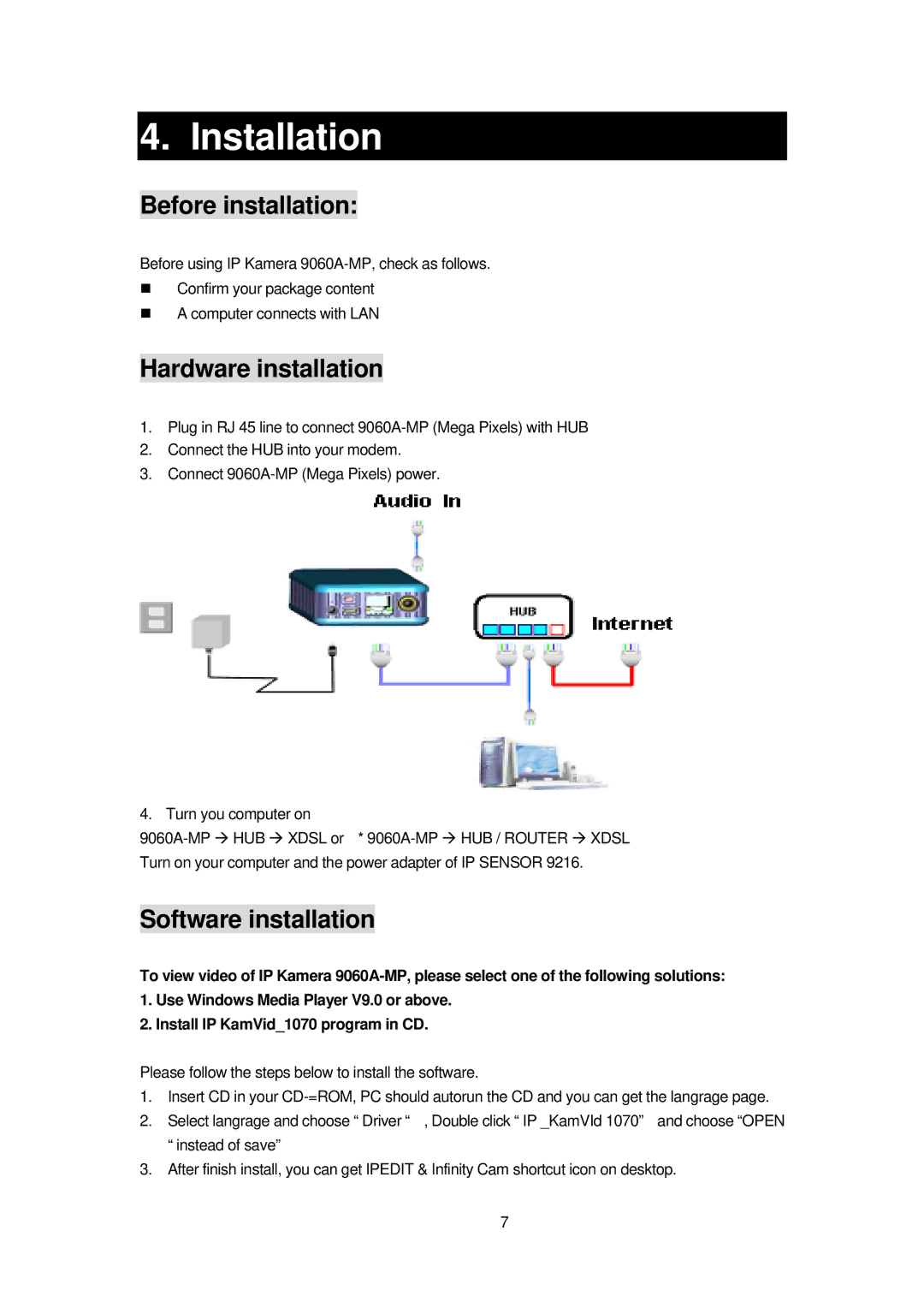 Cabletron Systems 9060A MP manual Installation, Before installation, Hardware installation, Software installation 