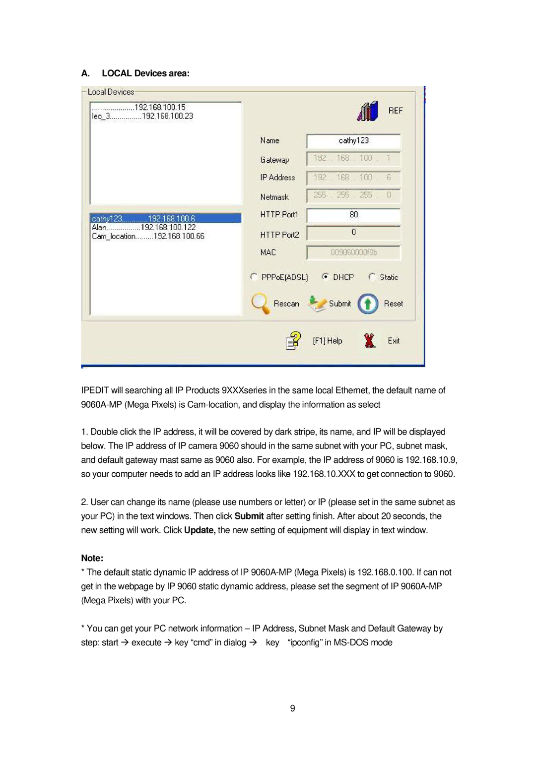 Cabletron Systems 9060A MP manual Local Devices area 