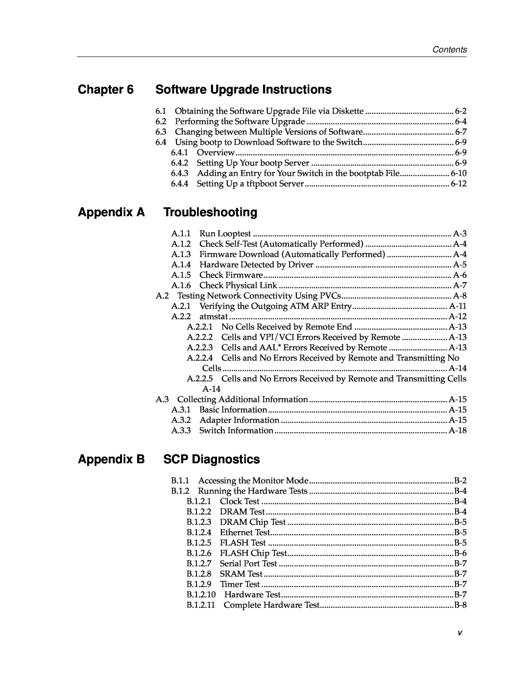 Cabletron Systems 9A000 Software Upgrade Instructions, Appendix A, Appendix B, Chapter, Troubleshooting, SCP Diagnostics 