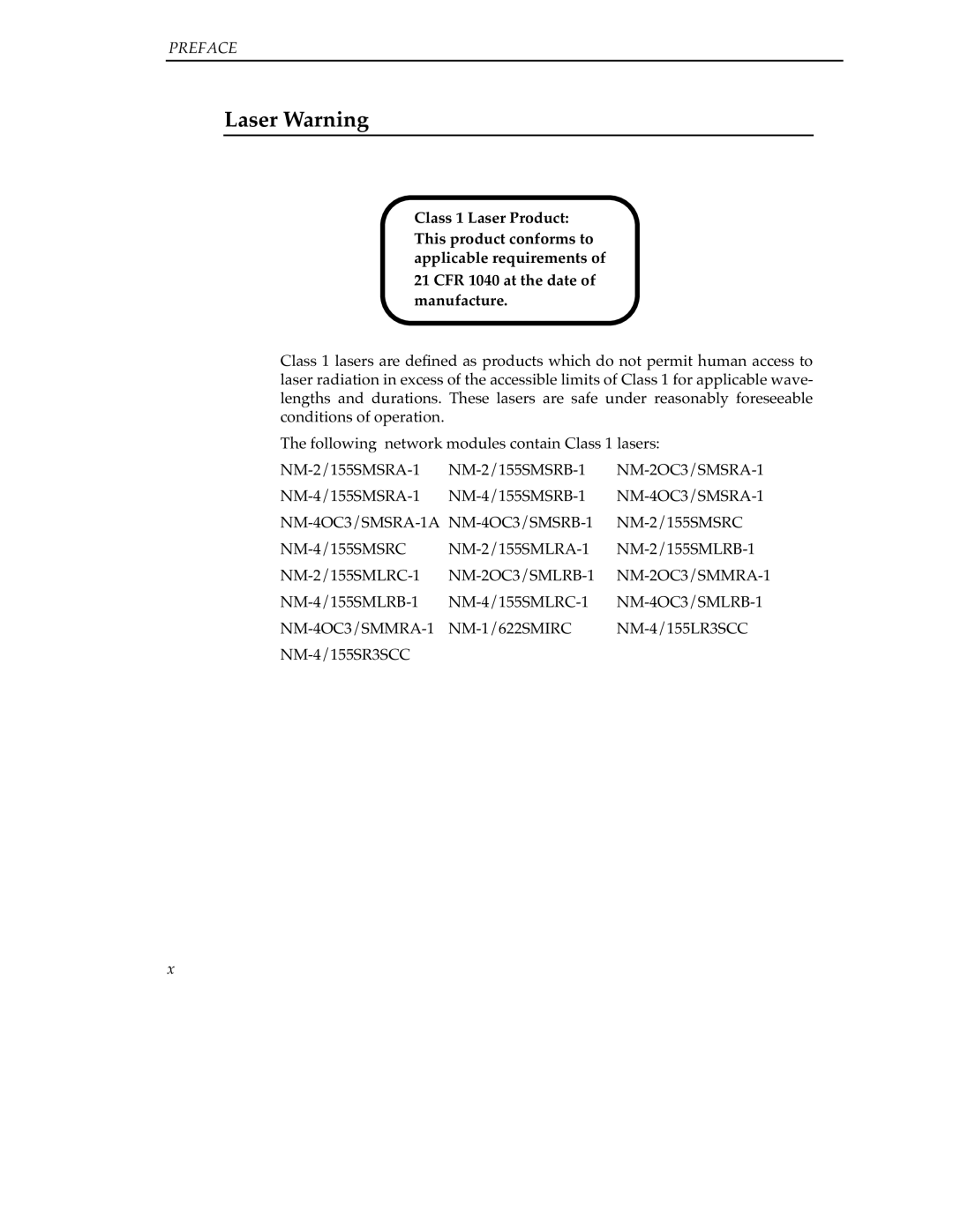 Cabletron Systems 9A000 manual Laser Warning 