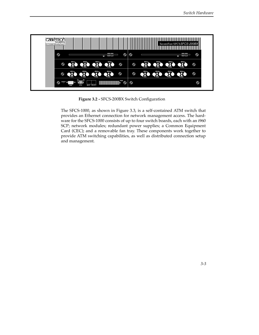 Cabletron Systems 9A000 manual SecureFast SFCSSFCS-200BX 