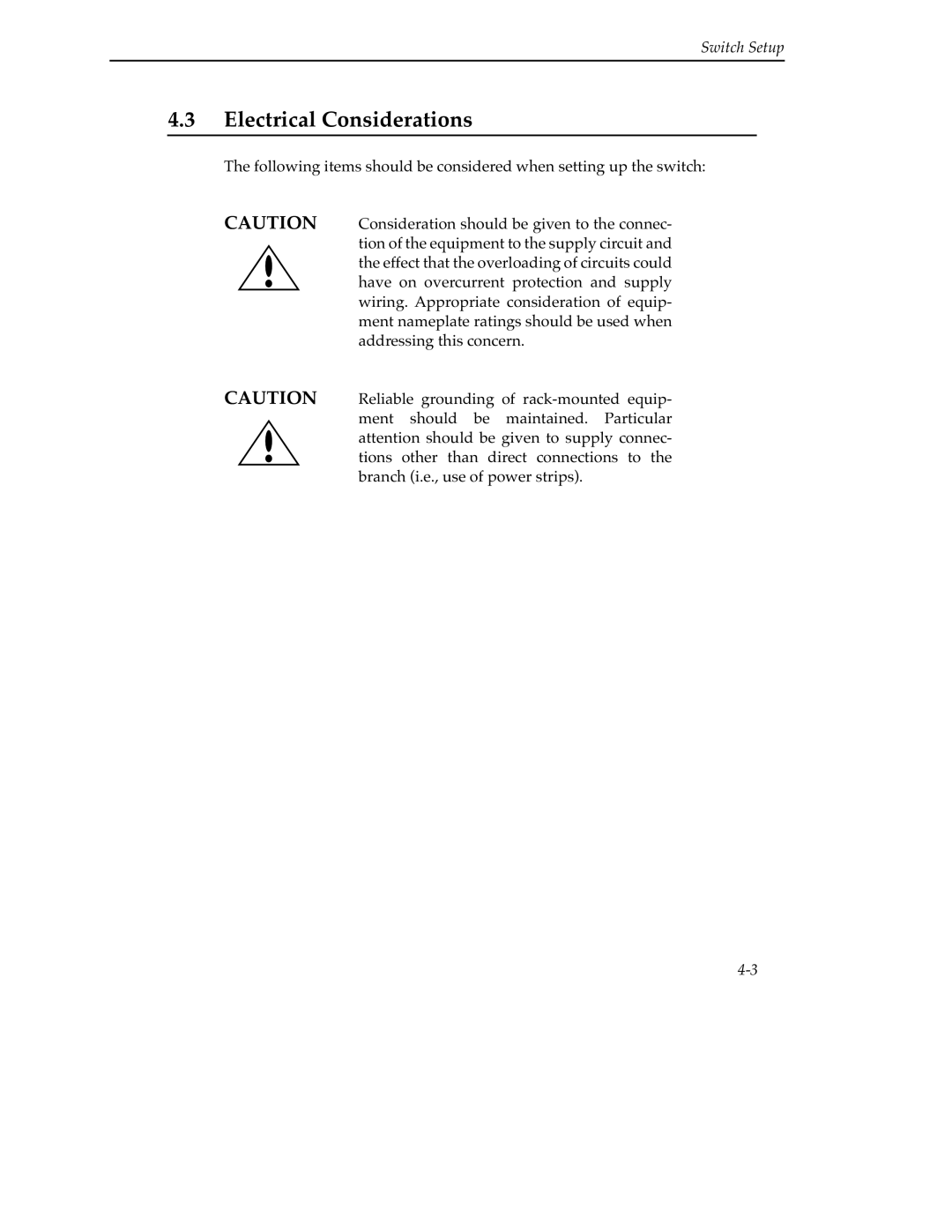 Cabletron Systems 9A000 manual Electrical Considerations 