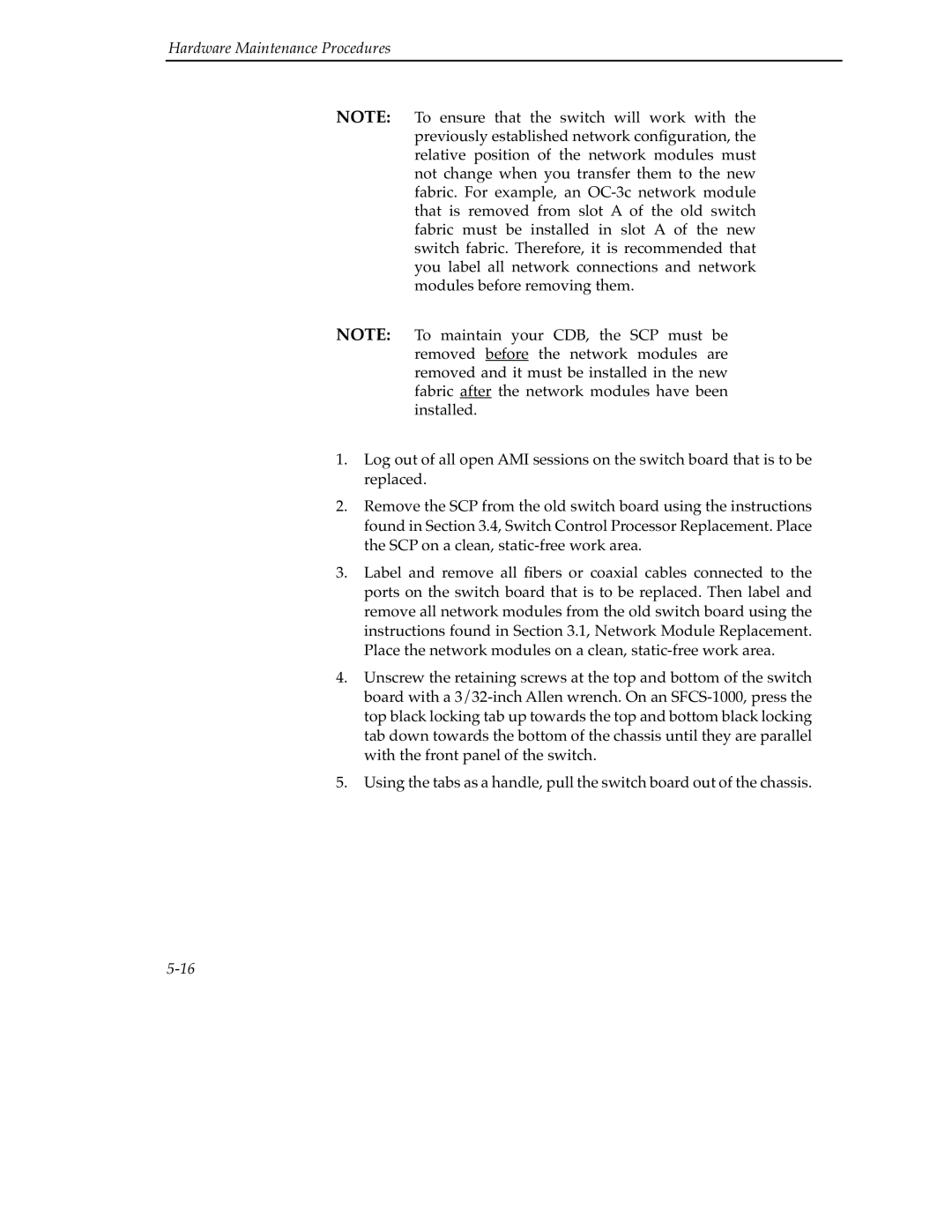 Cabletron Systems 9A000 manual Hardware Maintenance Procedures 