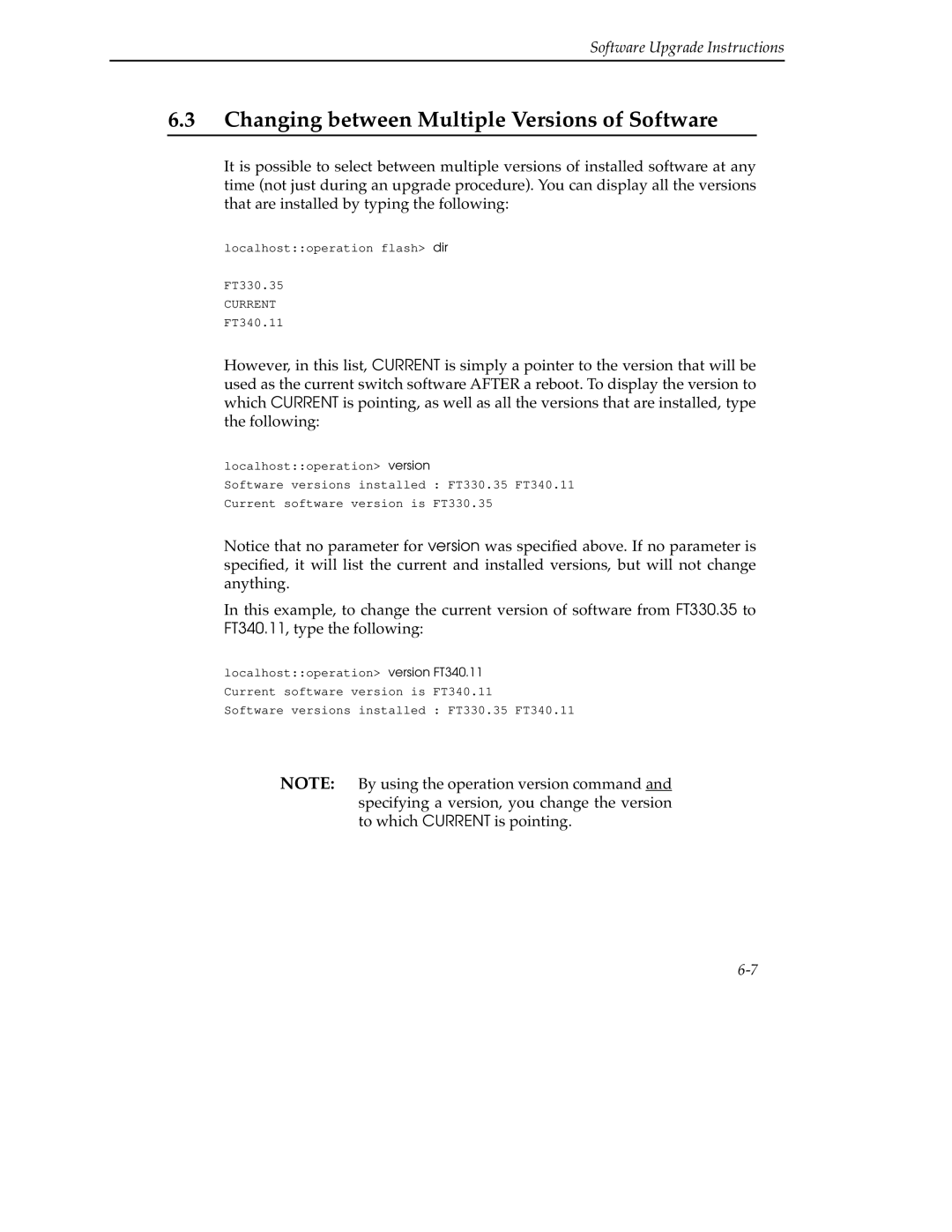 Cabletron Systems 9A000 manual Changing between Multiple Versions of Software 