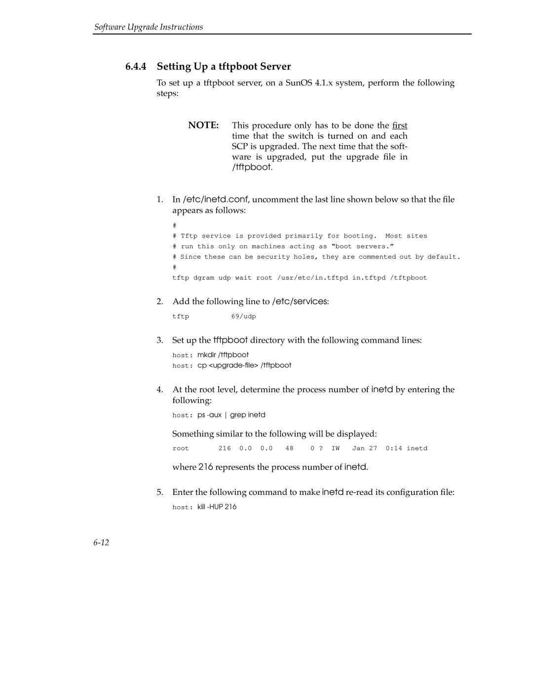 Cabletron Systems 9A000 manual Setting Up a tftpboot Server 