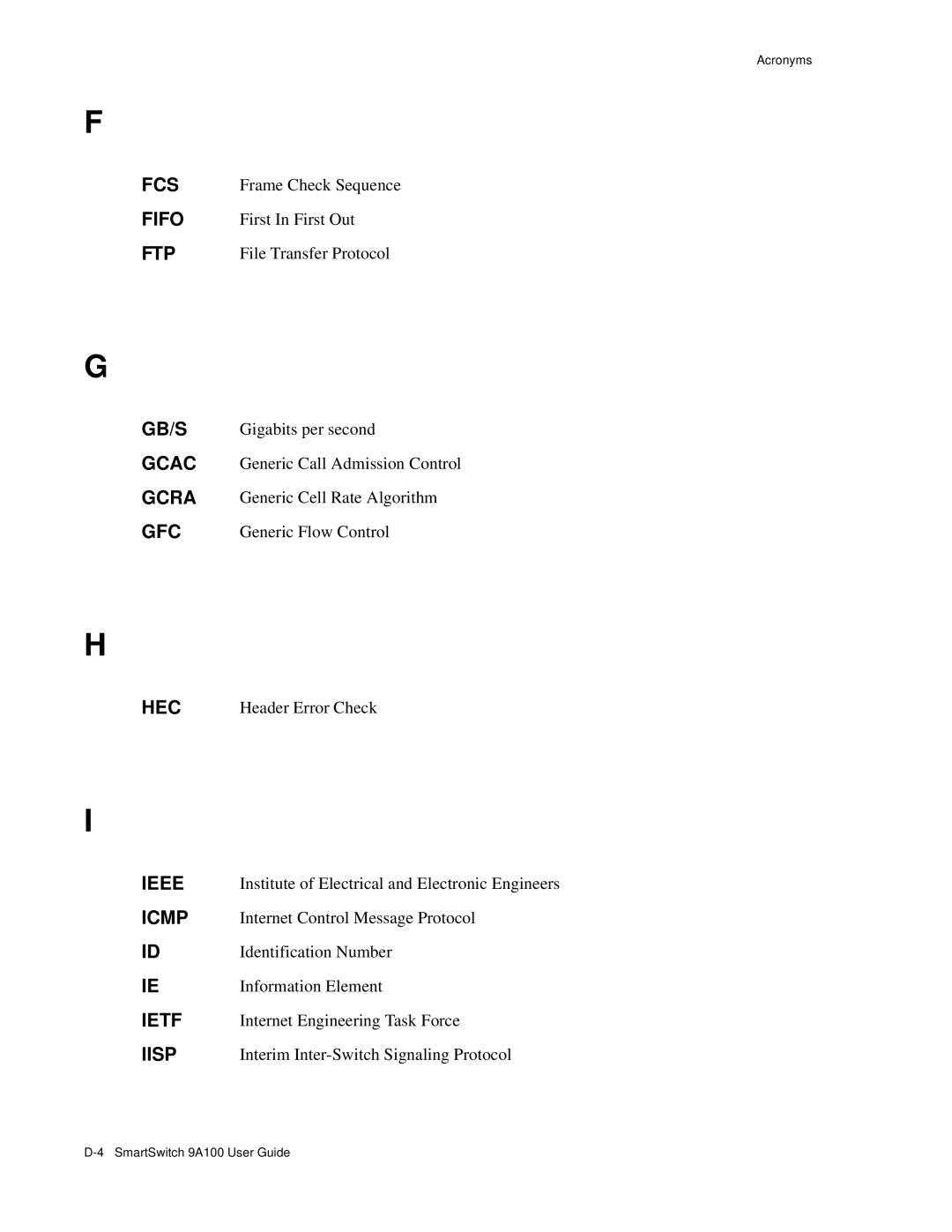 Cabletron Systems 9A100 manual Fcs 