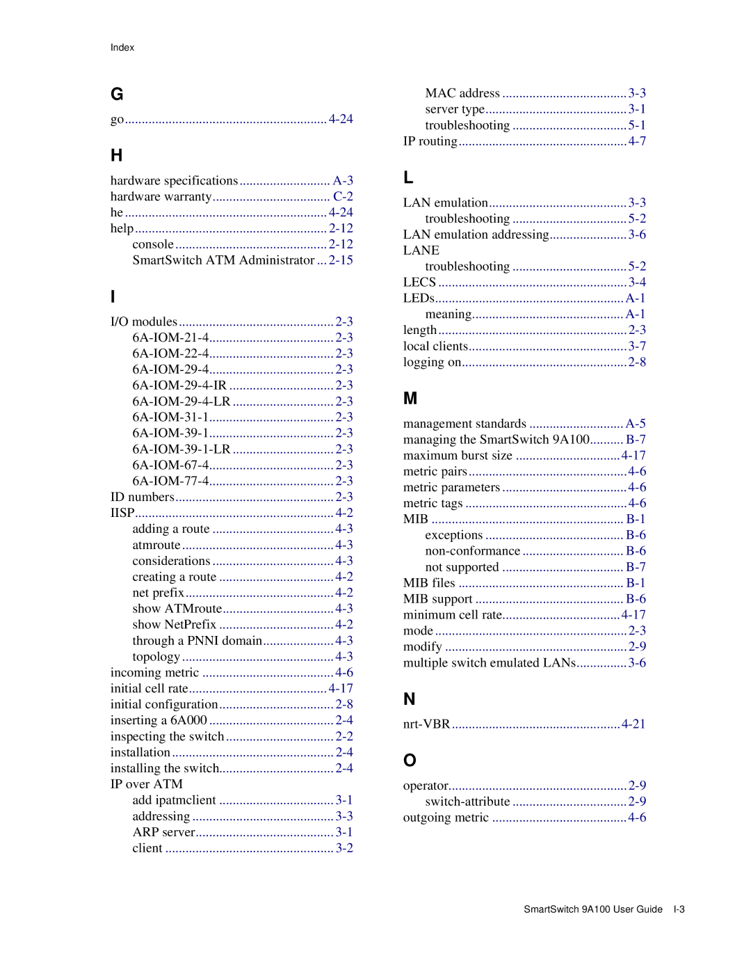 Cabletron Systems 9A100 manual Lane 