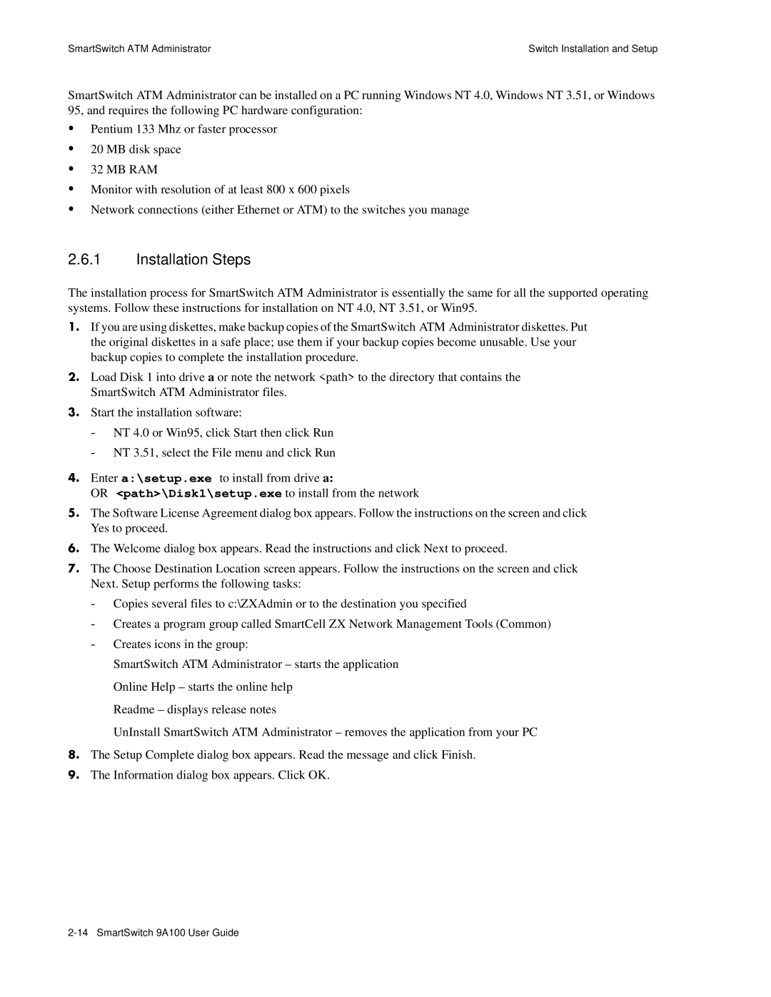 Cabletron Systems 9A100 manual Installation Steps, Mb Ram 