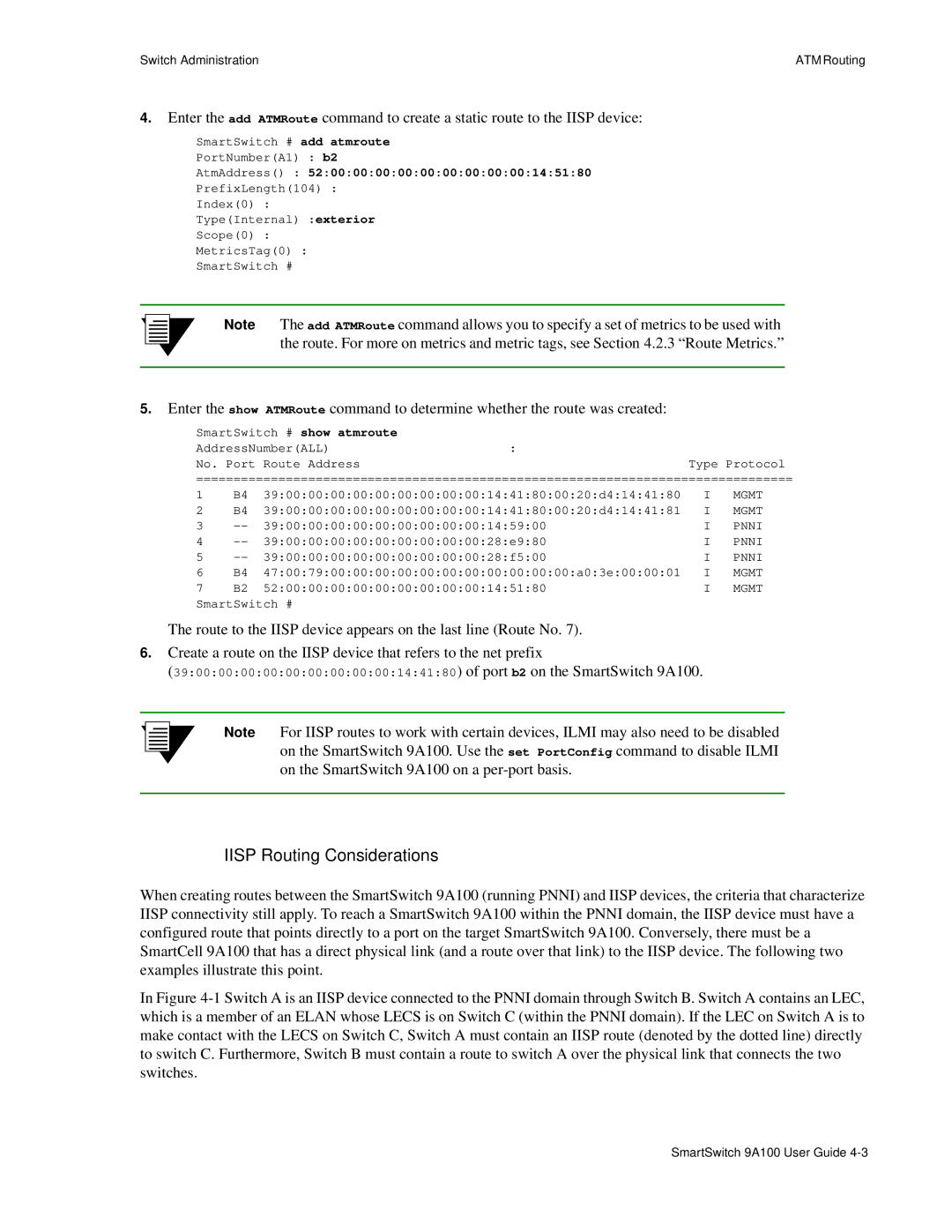 Cabletron Systems 9A100 manual AtmAddress, Atmroute 