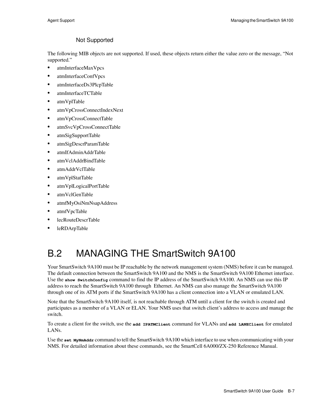 Cabletron Systems manual Managing the SmartSwitch 9A100 