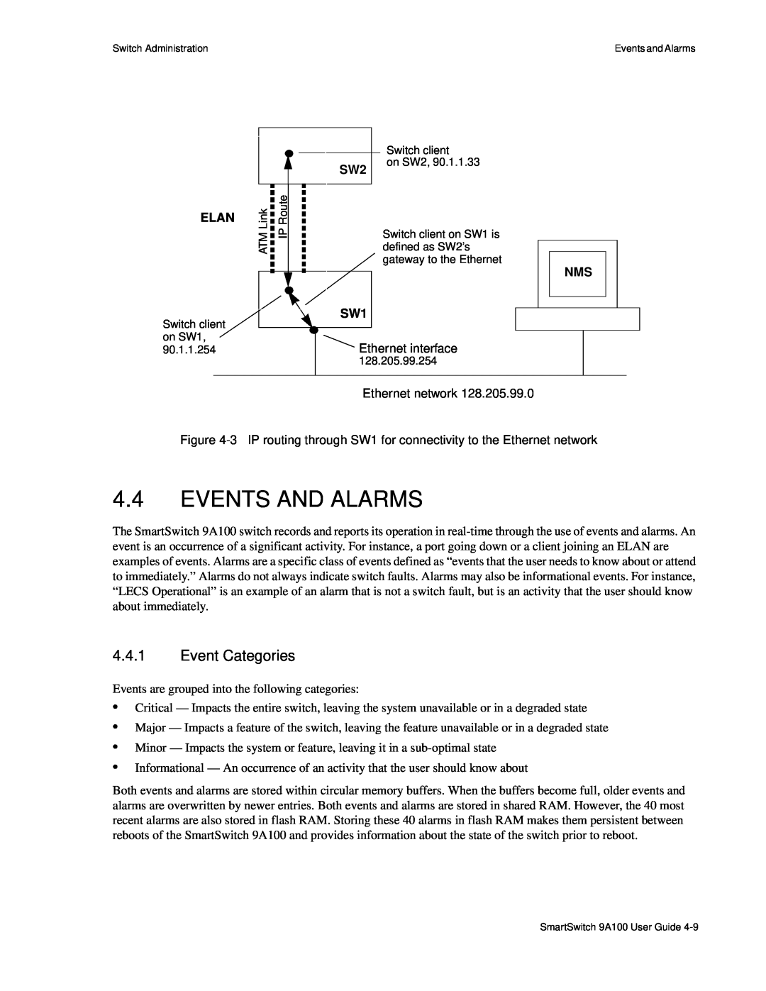 Cabletron Systems 9A100 manual Events And Alarms, Event Categories 