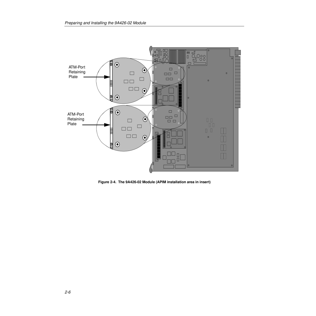 Cabletron Systems 9A426-02 manual ATM-Port Retaining Plate 