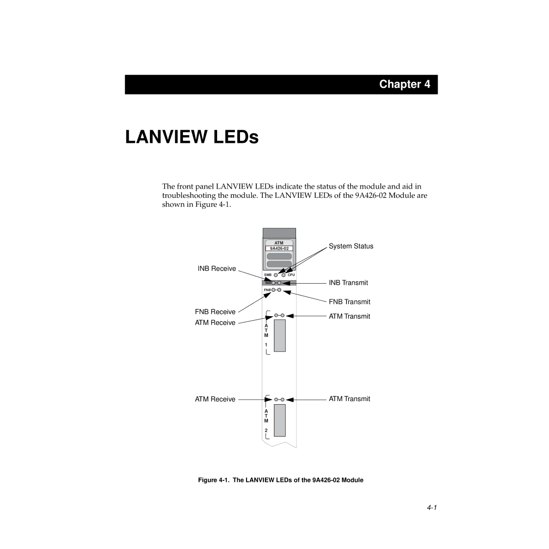 Cabletron Systems 9A426-02 manual Lanview LEDs 