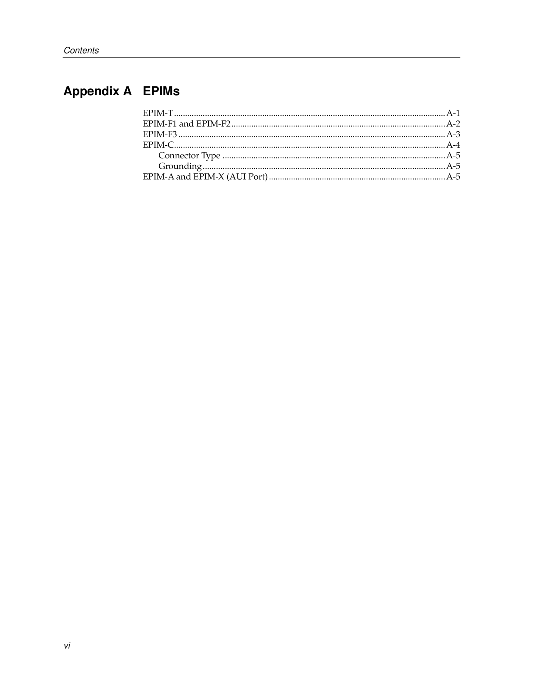 Cabletron Systems 9E106-06 manual Appendix a EPIMs 