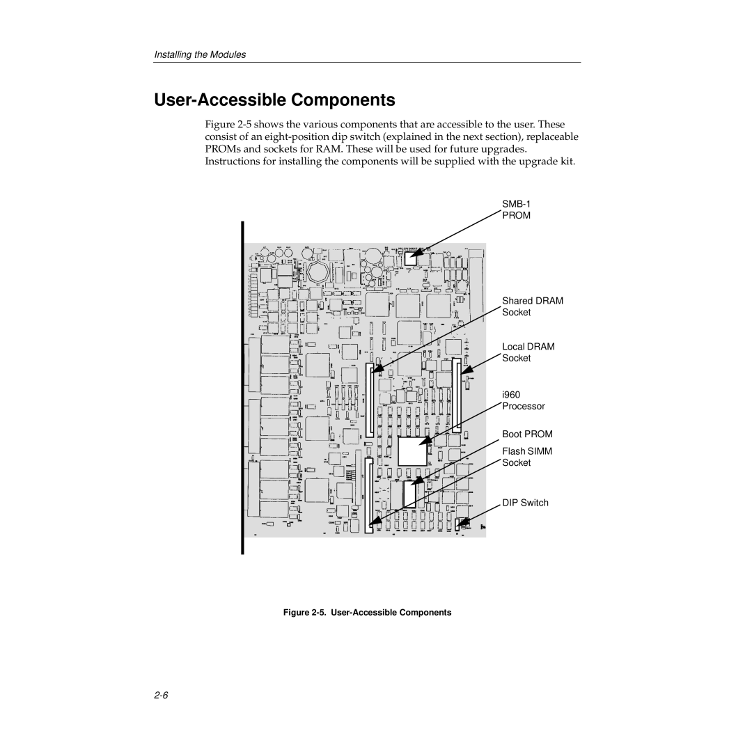 Cabletron Systems 9E133-36, 9E138-12, 9E138-36b, 9E132-15 manual User-Accessible Components 