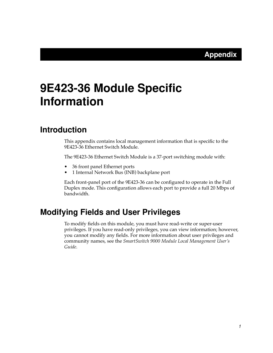 Cabletron Systems 9E423-36 appendix Introduction, Modifying Fields and User Privileges 