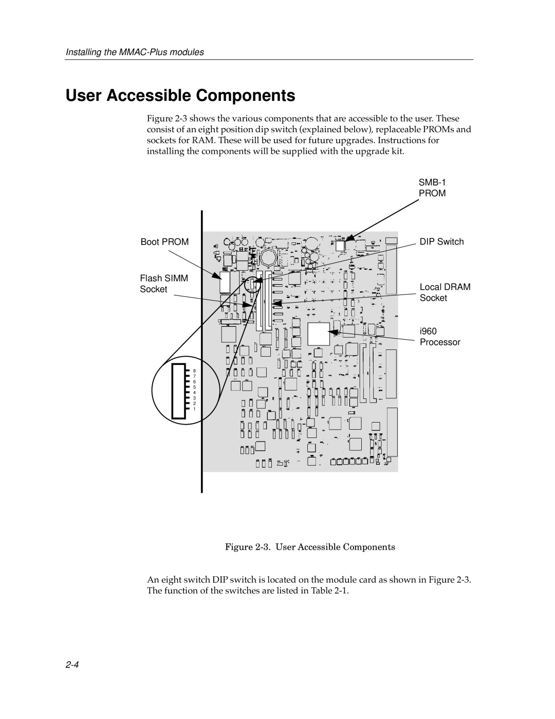 Cabletron Systems 9F310-02, 9F315-02 manual User Accessible Components 