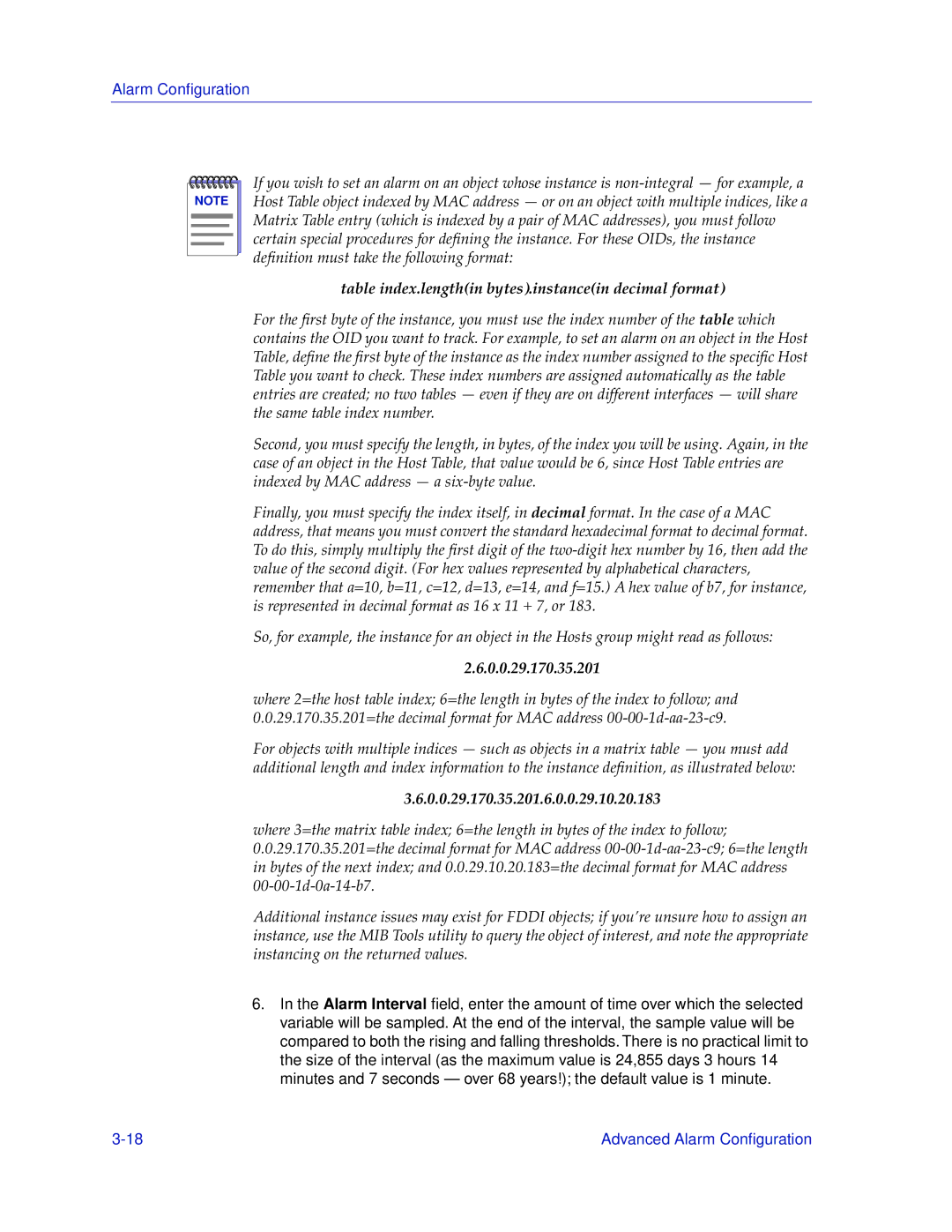 Cabletron Systems 9H42X-XX manual Table index.lengthin bytes.instancein decimal format 