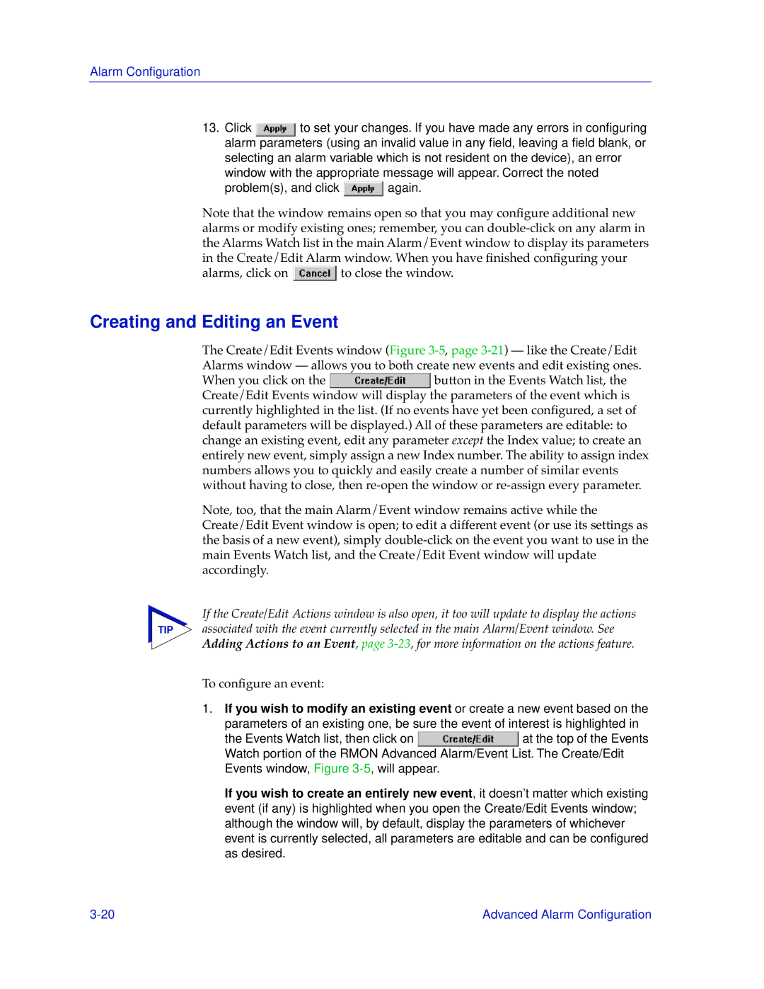 Cabletron Systems 9H42X-XX manual Creating and Editing an Event 