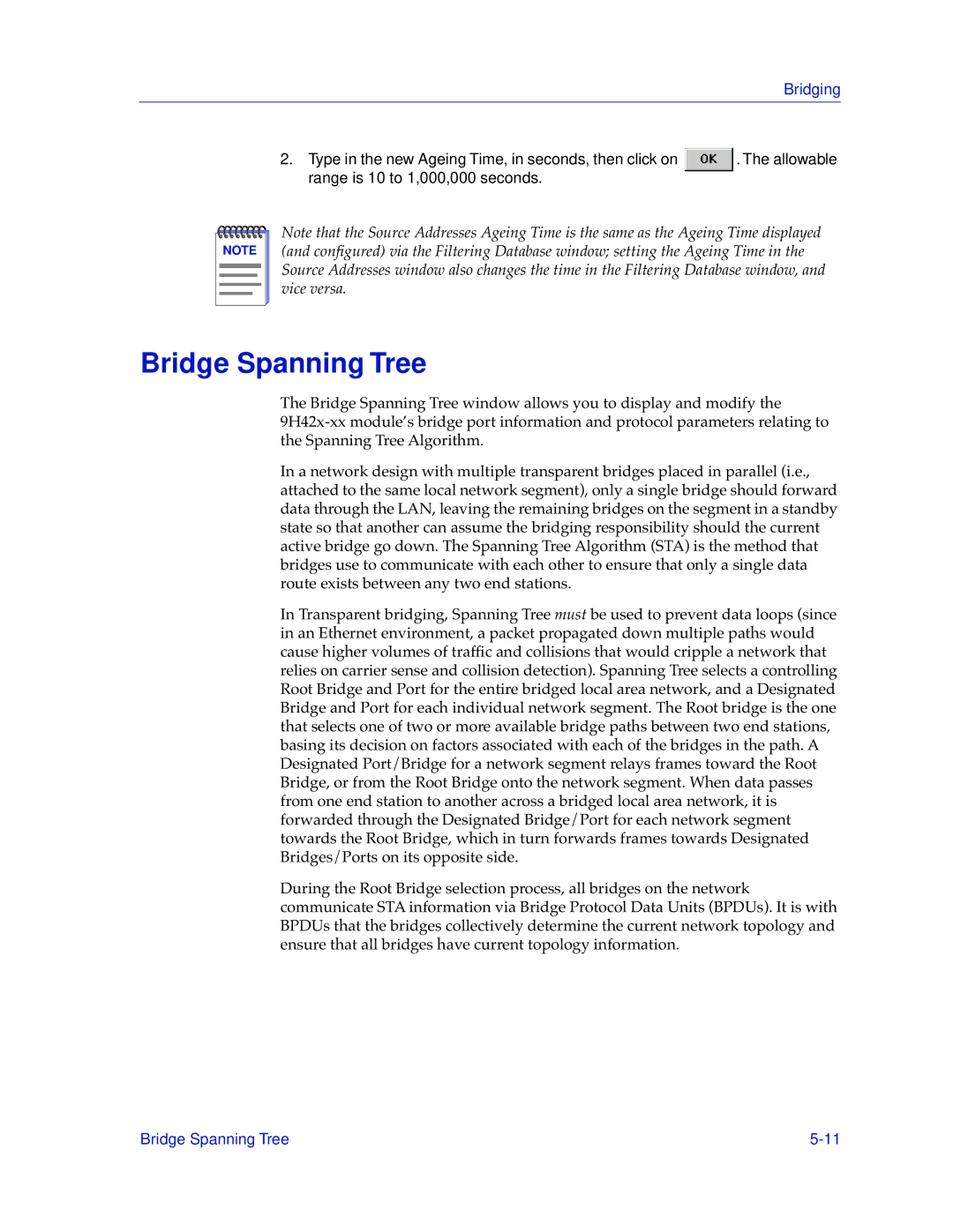 Cabletron Systems 9H42X-XX manual Bridge Spanning Tree 