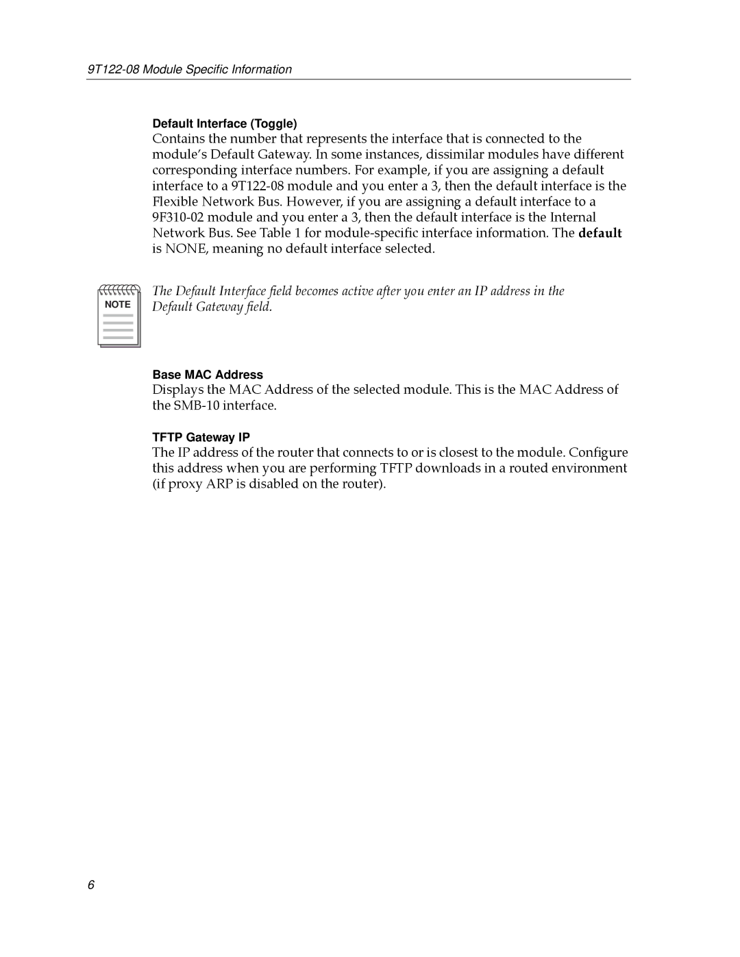 Cabletron Systems 9T122-08 appendix Default Interface Toggle 