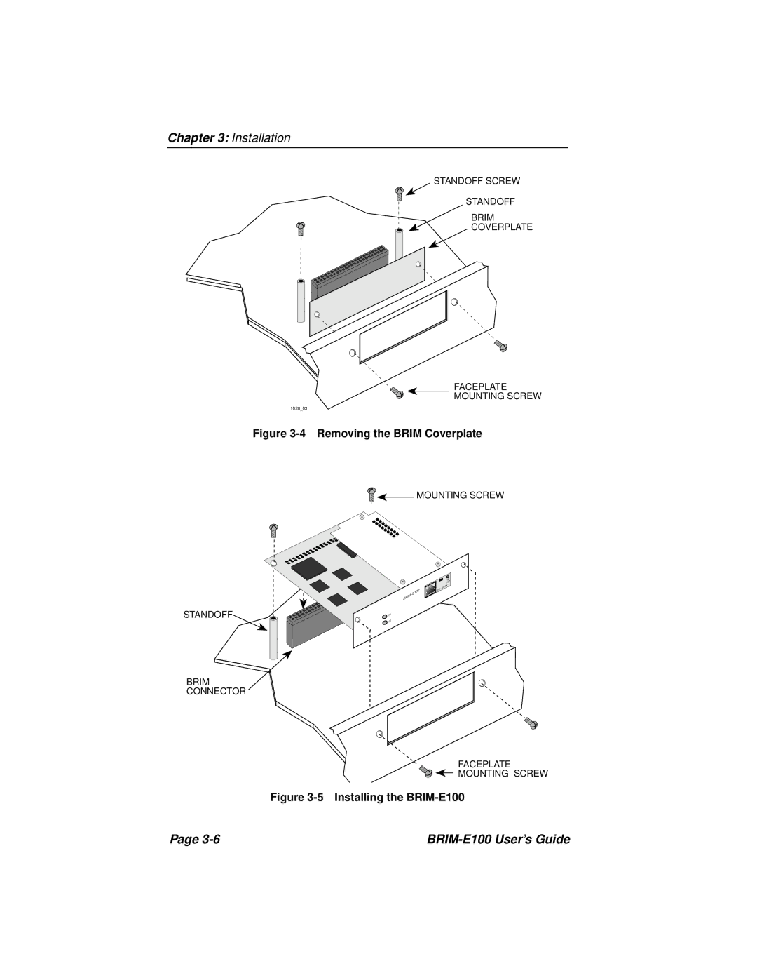 Cabletron Systems BRIM-E100 manual Removing the Brim Coverplate 