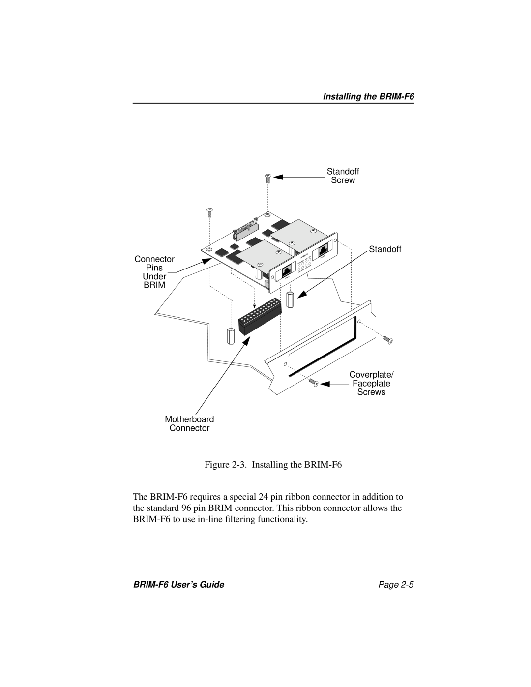 Cabletron Systems manual 3. Installing the BRIM-F6 