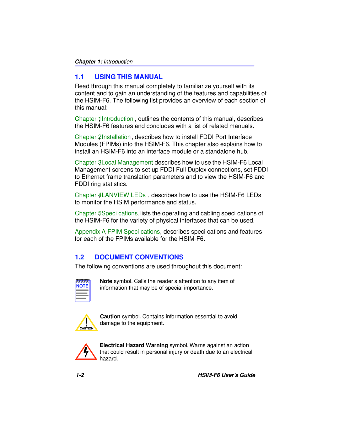 Cabletron Systems BRIM-F6 manual Using this Manual, Document Conventions 