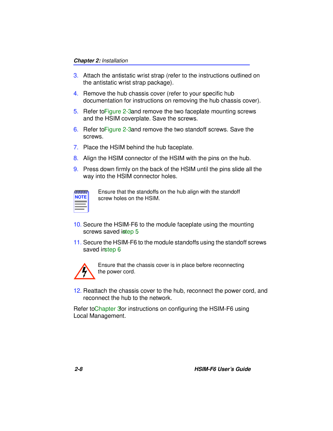 Cabletron Systems BRIM-F6 manual HSIM-F6 User’s Guide 