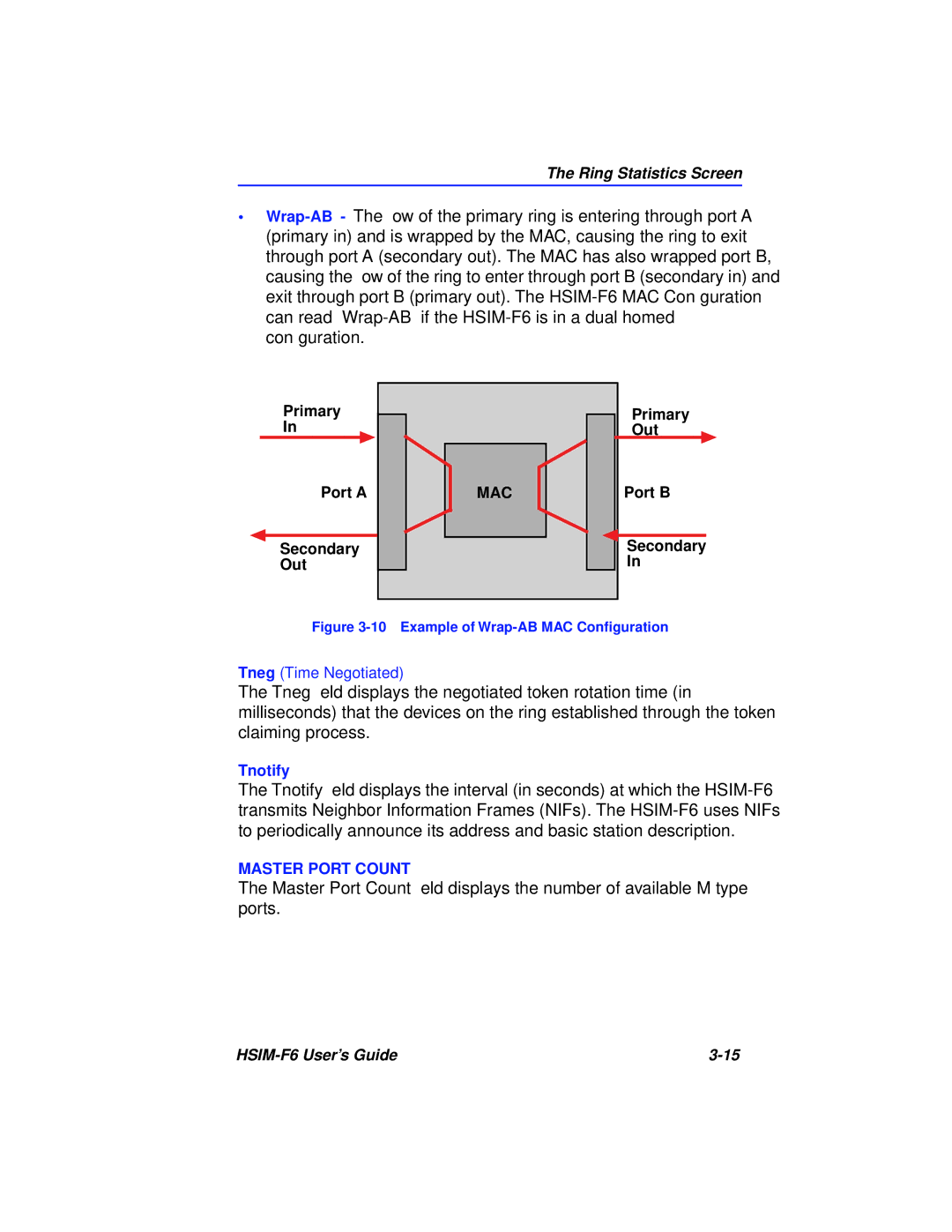 Cabletron Systems BRIM-F6 manual Master Port Count 