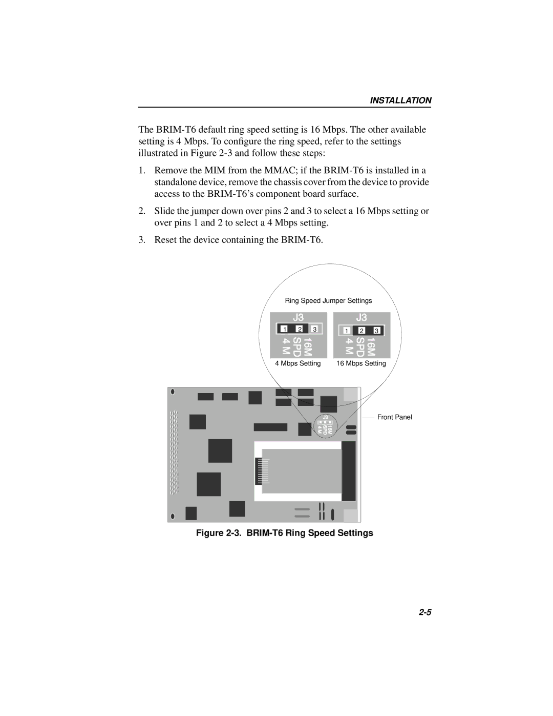 Cabletron Systems BRIM-T6 manual Spd 