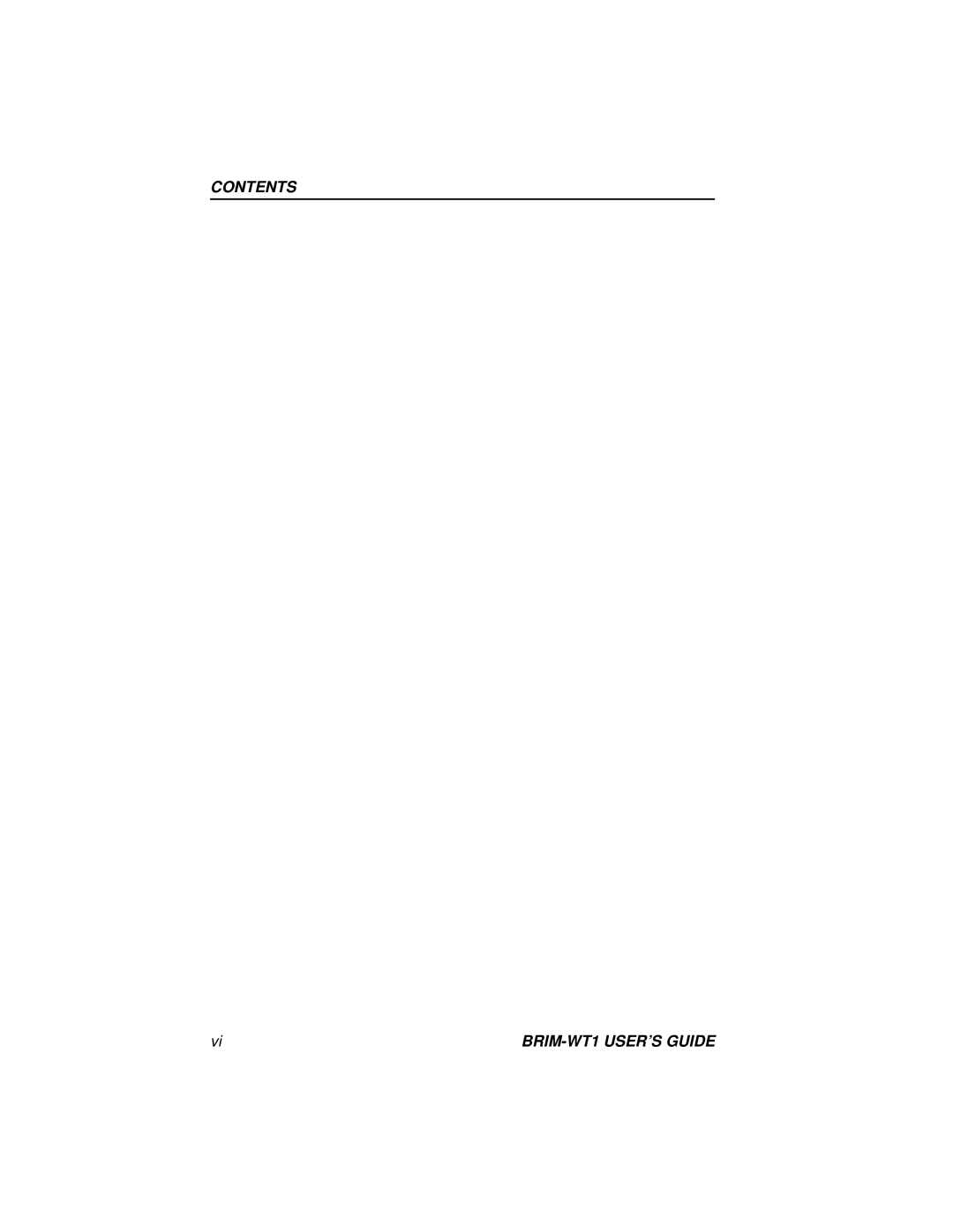 Cabletron Systems manual Contents BRIM-WT1 USER’S Guide 