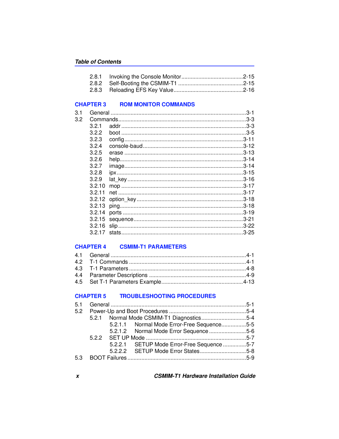 Cabletron Systems CSMIM-T1 manual Table of Contents 