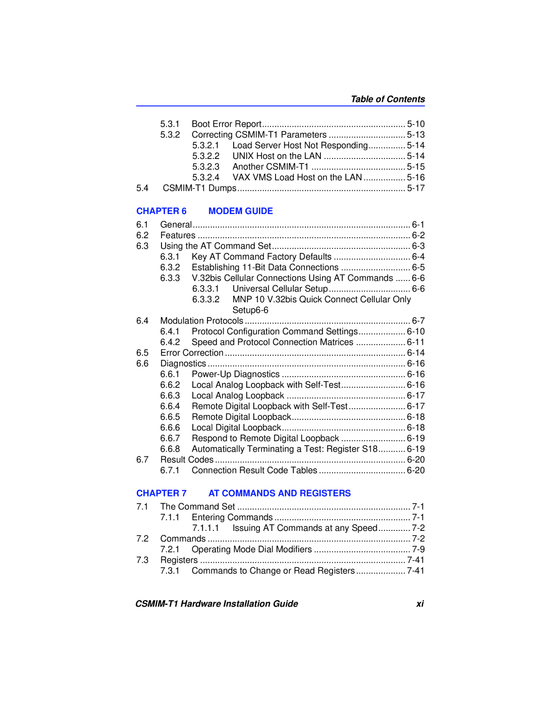 Cabletron Systems CSMIM-T1 manual Chapter Modem Guide 