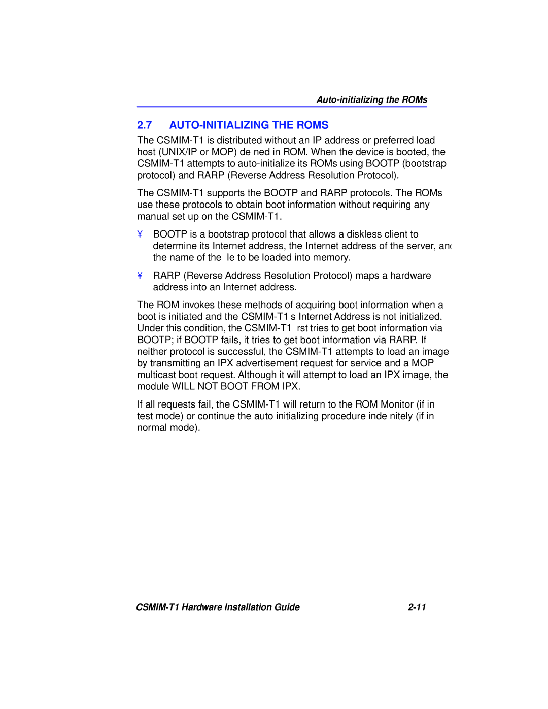 Cabletron Systems CSMIM-T1 manual AUTO-INITIALIZING the Roms 