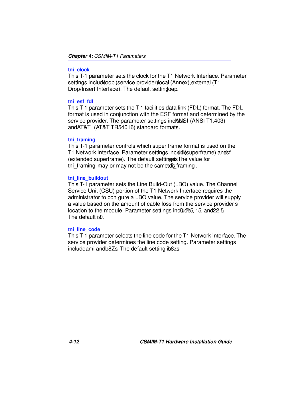 Cabletron Systems CSMIM-T1 manual Tniclock 