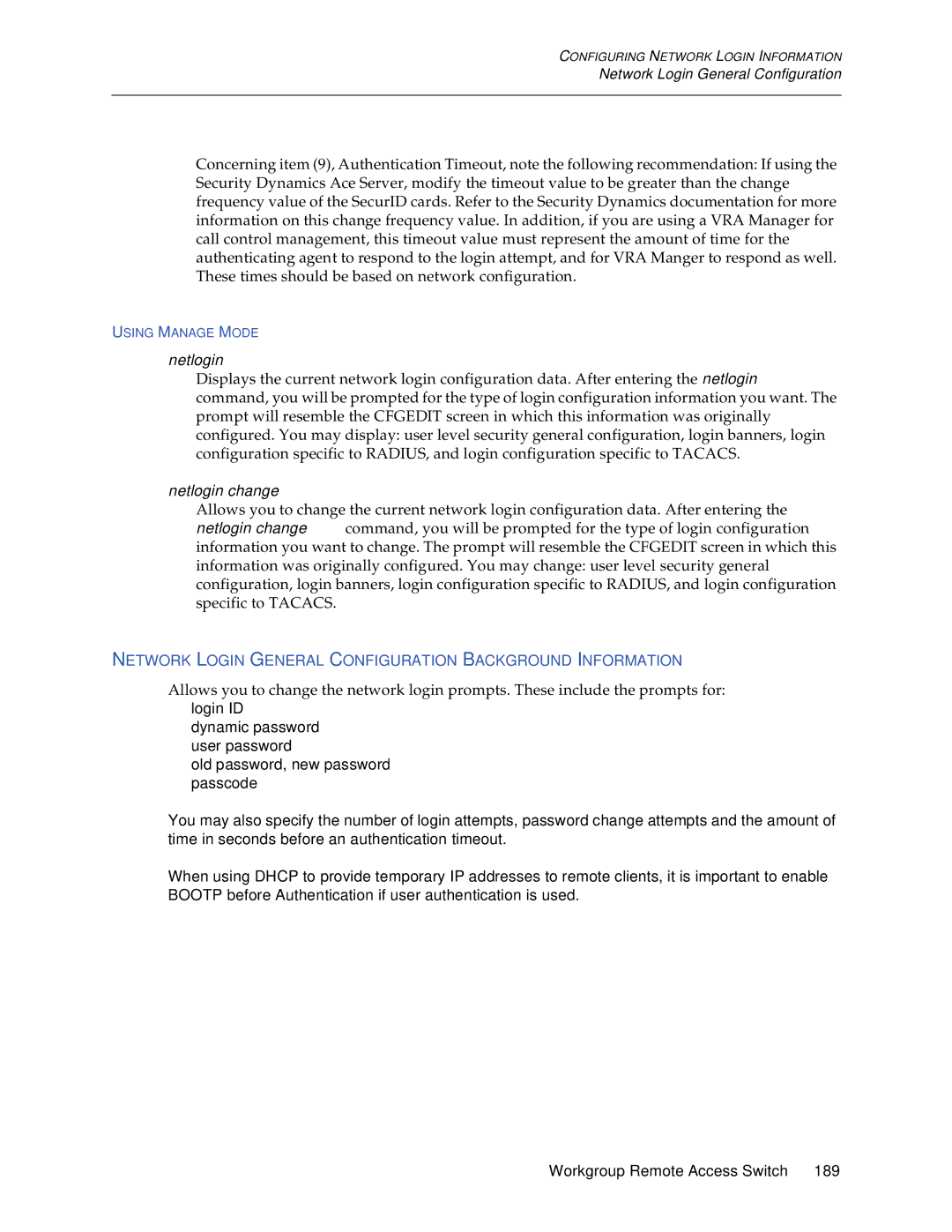 Cabletron Systems CSX1200, CSX1000 manual Network Login General Configuration Background Information 