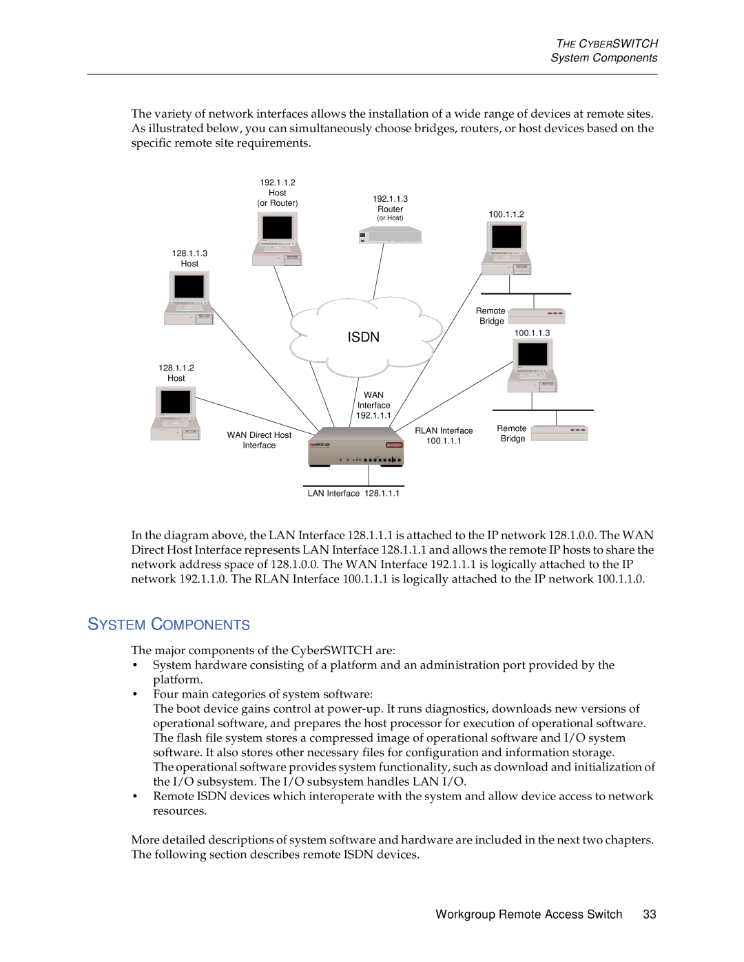 Cabletron Systems CSX1200, CSX1000 manual Isdn, System Components 