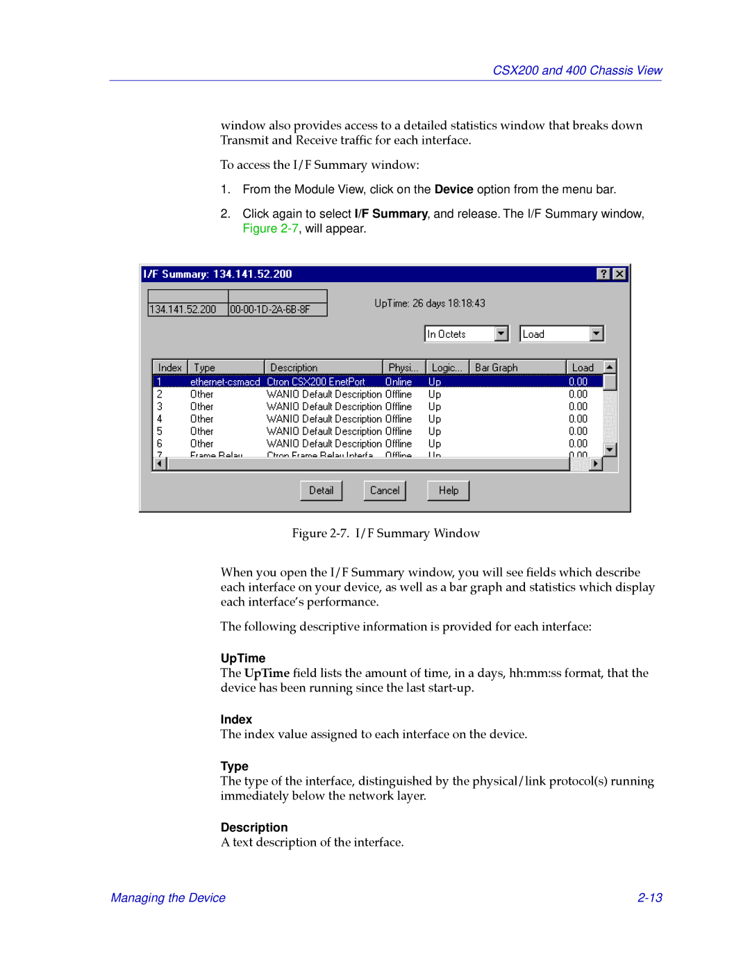 Cabletron Systems CSX200, CSX400 manual Index, Description 