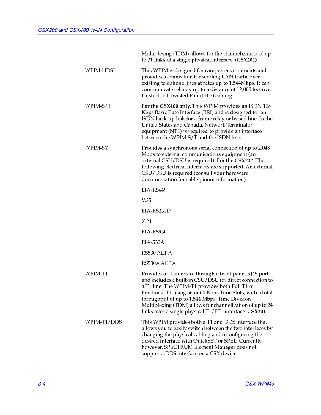 Cabletron Systems CSX400, CSX200 manual EIA-RS449 