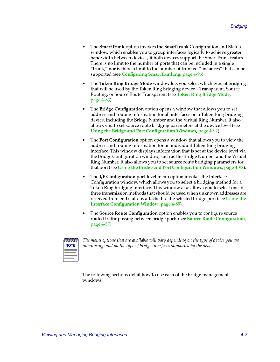 Cabletron Systems CSX200, CSX400 manual Bridging 