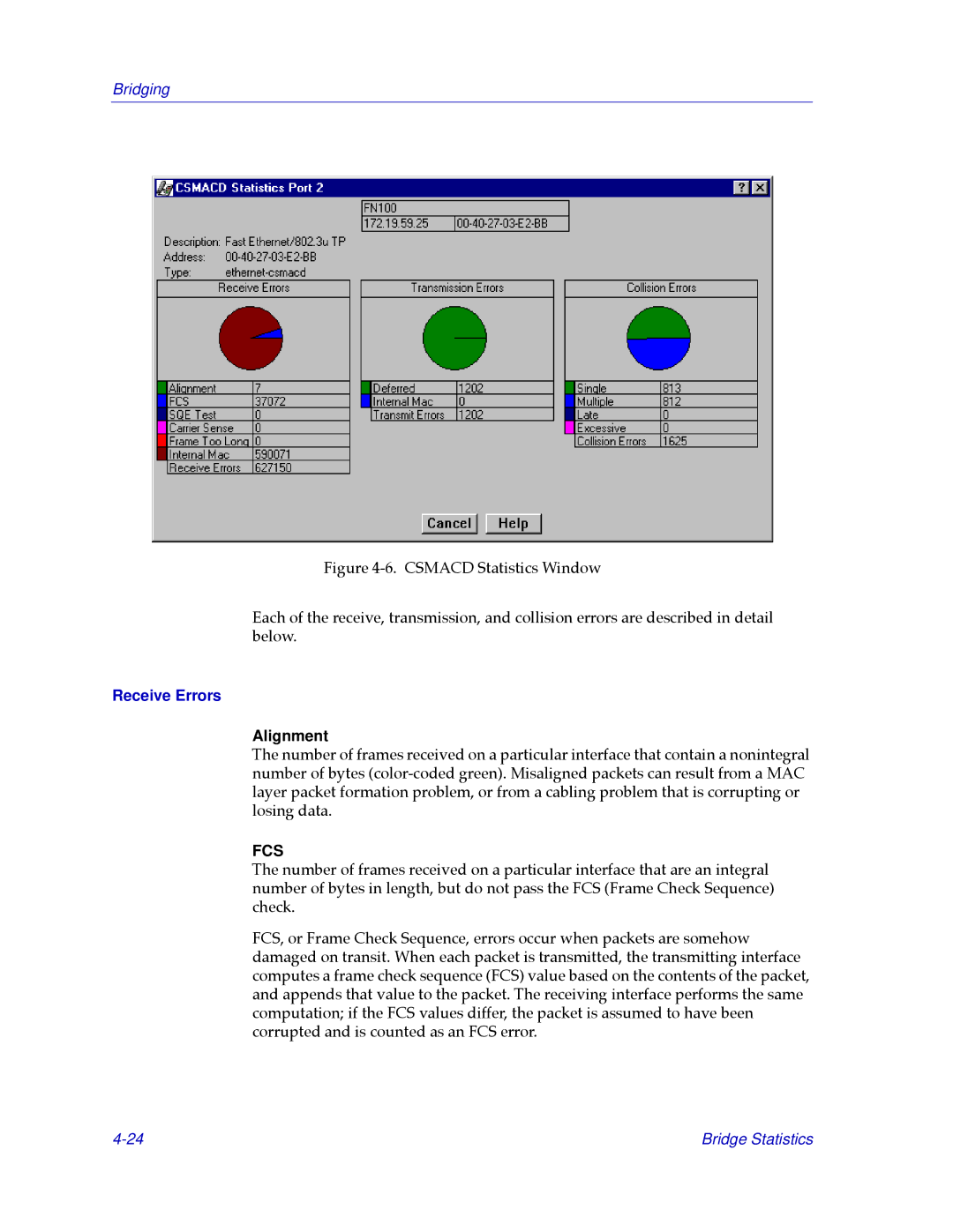 Cabletron Systems CSX400, CSX200 manual Receive Errors, Alignment 